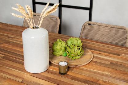 Bois & Lindos Spisebord 205x90 + Spisestole Brun