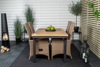 Panama & Padova Spisebord 160 x 90 + Reclinerstole Natur