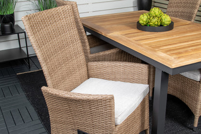 Panama & Padova Spisebord 160 x 90 + Reclinerstole Natur