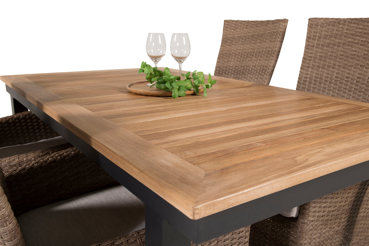 Panama & Padova Spisebord 160 x 90 + Reclinerstole Natur