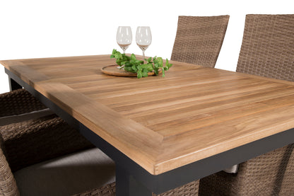 Panama & Padova Spisebord 160 x 90 + Reclinerstole Natur