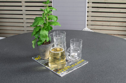 Copacabana & Break Spisebord ⌀140 + Positionsstole Grå