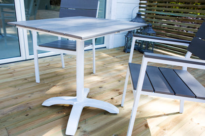 Albany & Colorado Positionsstole Hvid + Cafébord 70x70