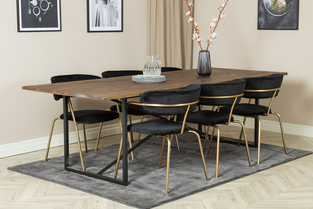 Rektangulært spisesæt