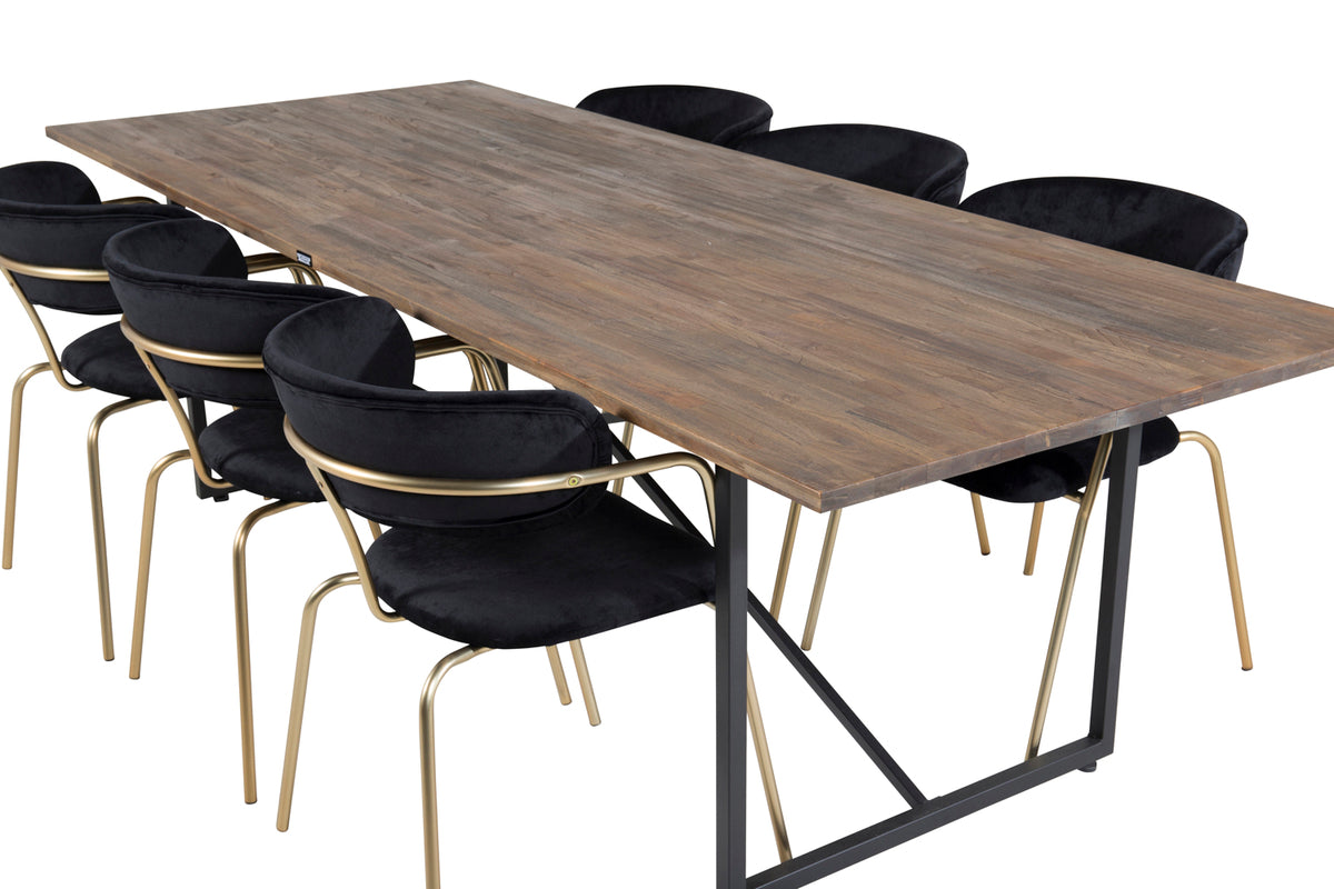 Rektangulært spisesæt