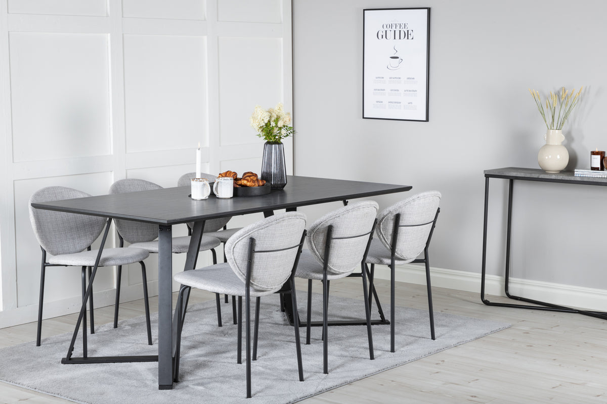 Marina, Vault Rektangulært Spisebordssæt