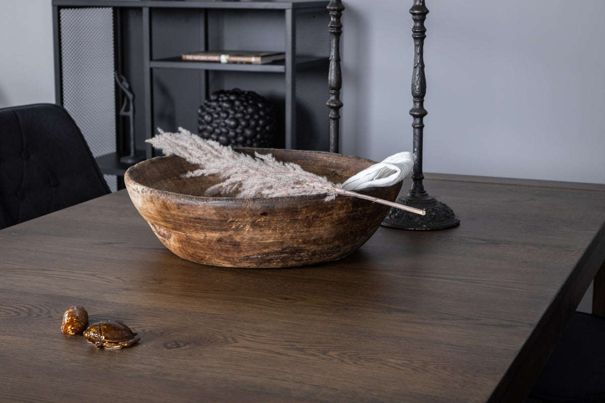 Slider & Velvet Deluxe Rektangulært Spisebord 170 x 95 Natur + Spisebordsstol 2-pak Sort