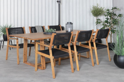 Plankton & Little John Spisebord 220x100 + Spisestole Natur