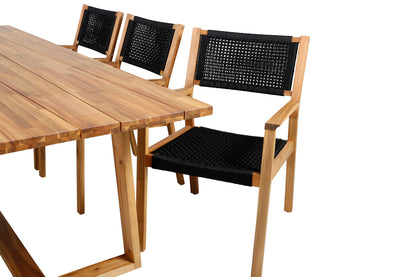 Plankton & Little John Spisebord 220x100 + Spisestole Natur