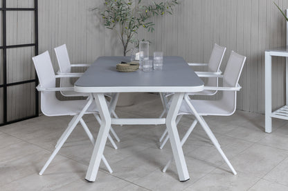Virya & Alina Spisebord 160 x 90 + Spisestole Hvid