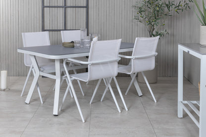 Virya & Alina Spisebord 160 x 90 + Spisestole Hvid