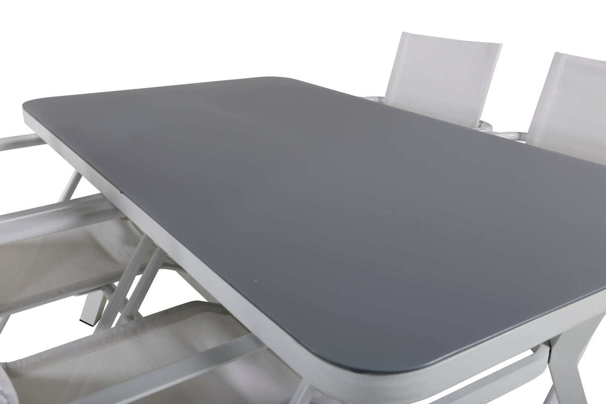 Virya & Alina Spisebord 160 x 90 + Spisestole Hvid