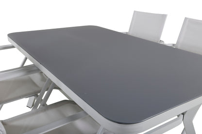 Virya & Alina Spisebord 160 x 90 + Spisestole Hvid