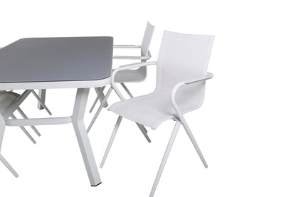 Virya & Alina Spisebord 160 x 90 + Spisestole Hvid