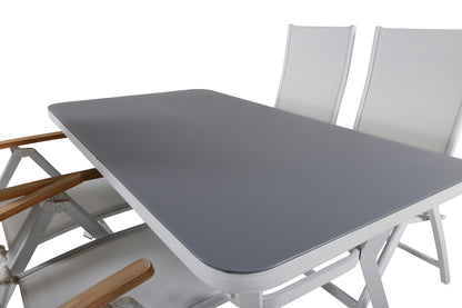 Virya & Panama Spisebord 160 x 90 + Positionsstole Hvid