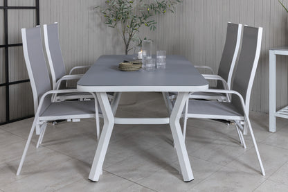 Virya & Copacabana Spisebord 160 x 90 + Reclinerstole Grå