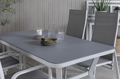 Virya & Copacabana Spisebord 160 x 90 + Reclinerstole Grå