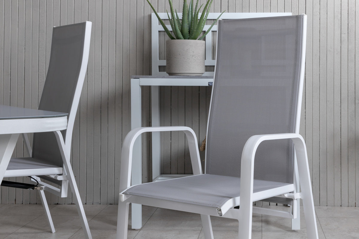 Virya & Copacabana Spisebord 160 x 90 + Reclinerstole Grå