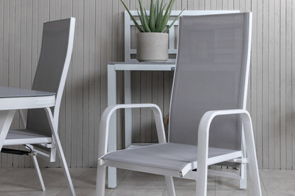 Virya & Copacabana Spisebord 160 x 90 + Reclinerstole Grå