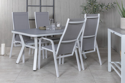 Virya & Copacabana Spisebord 160 x 90 + Reclinerstole Grå