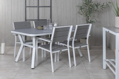 Virya & Levels Spisebord 160 x 90 + Spisestole Grå