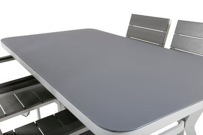 Virya & Levels Spisebord 160 x 90 + Spisestole Grå