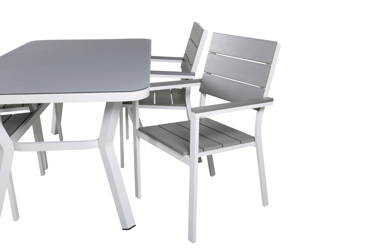 Virya & Levels Spisebord 160 x 90 + Spisestole Grå