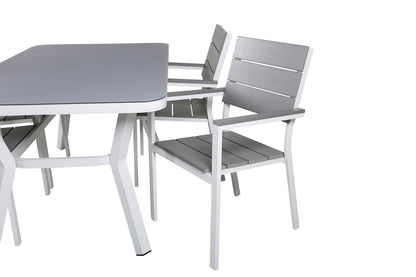 Virya & Levels Spisebord 160 x 90 + Spisestole Grå