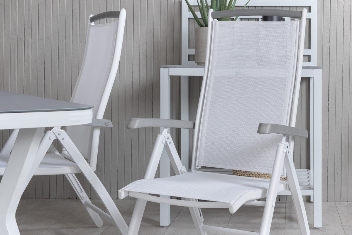 Virya & Albany Spisebord 160 x 90 + Positionsstole Hvid