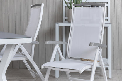 Virya & Albany Spisebord 160 x 90 + Positionsstole Hvid