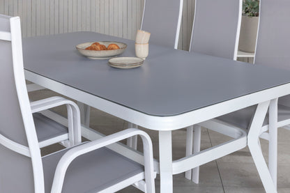 Virya & Copacabana Spisebord 200x100 + Reclinerstole Grå