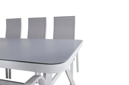 Virya & Copacabana Spisebord 200x100 + Reclinerstole Grå