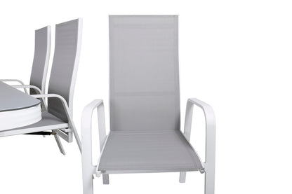 Virya & Copacabana Spisebord 200x100 + Reclinerstole Grå