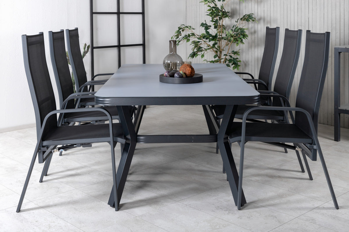 Spisestuesæt Sort Sort