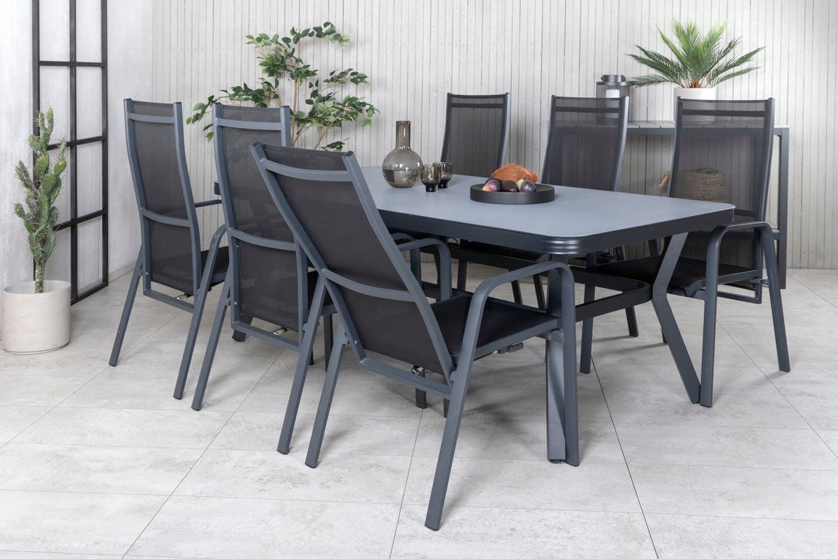 Spisestuesæt Sort Sort