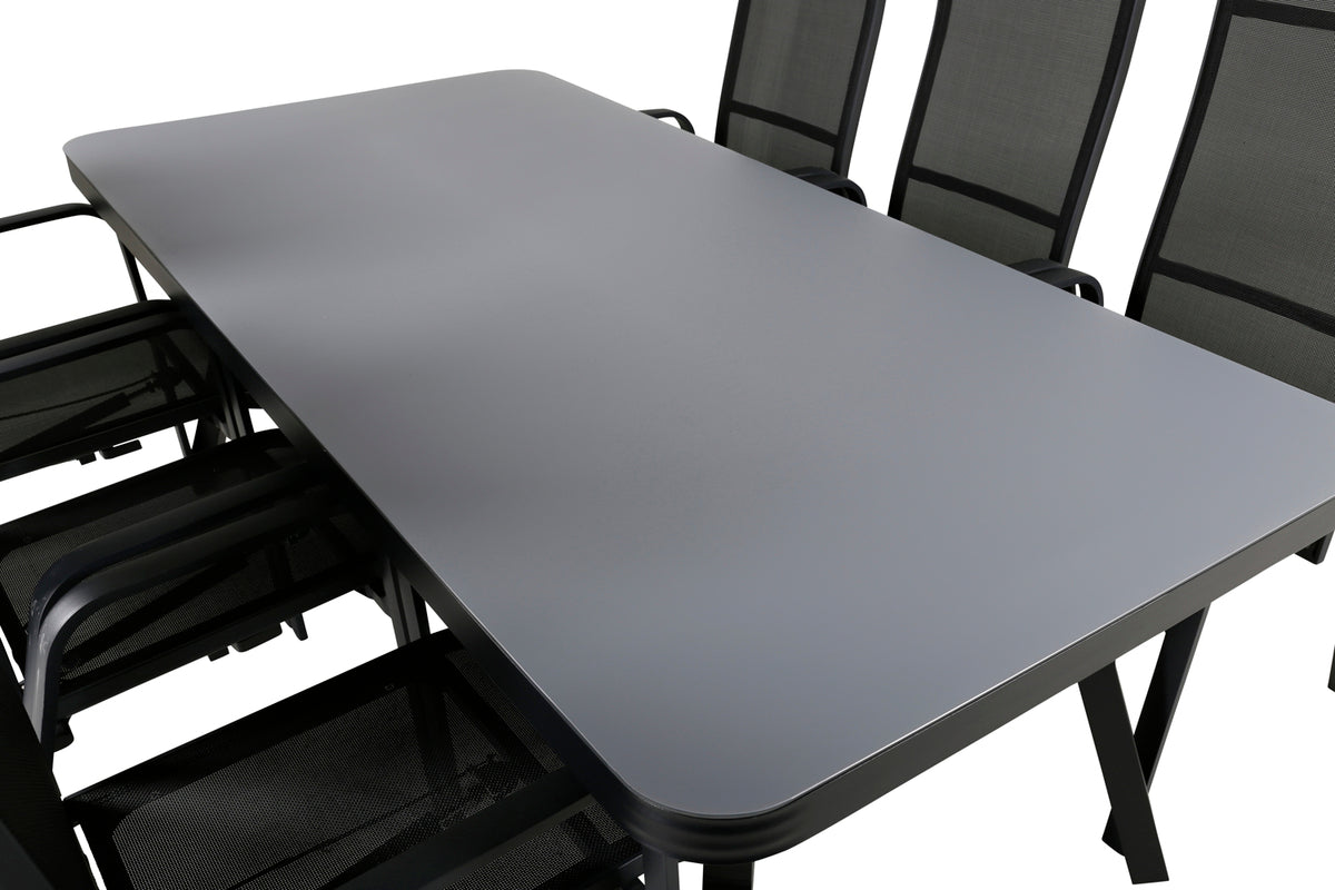 Spisestuesæt Sort Sort