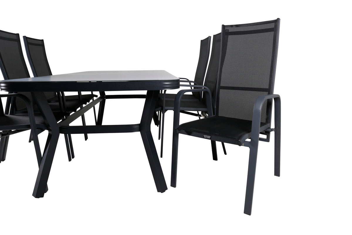 Spisestuesæt Sort Sort