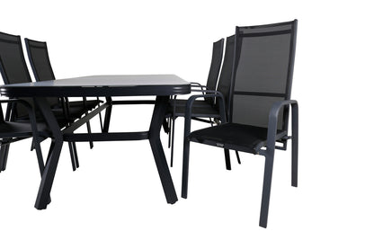 Spisestuesæt Sort Sort