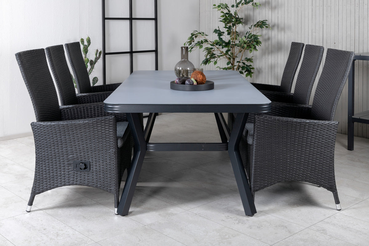 Spisestuesæt Sort Sort