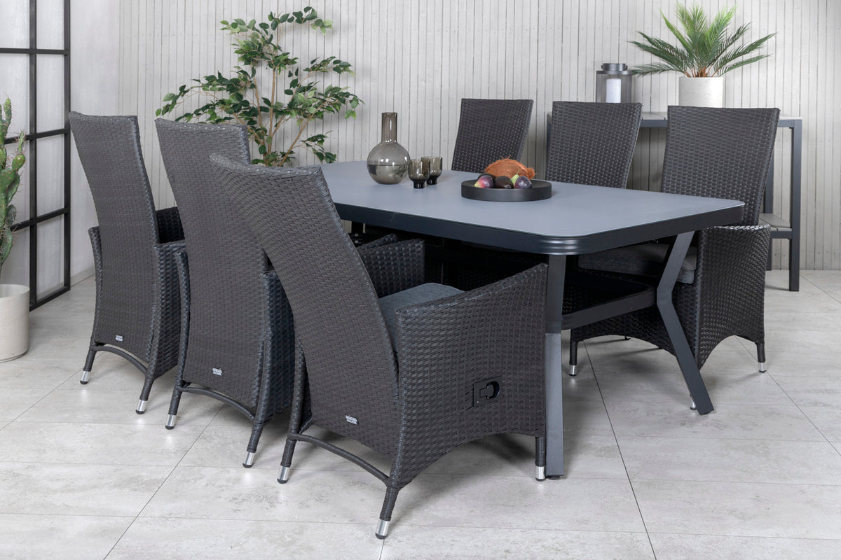 Spisestuesæt Sort Sort