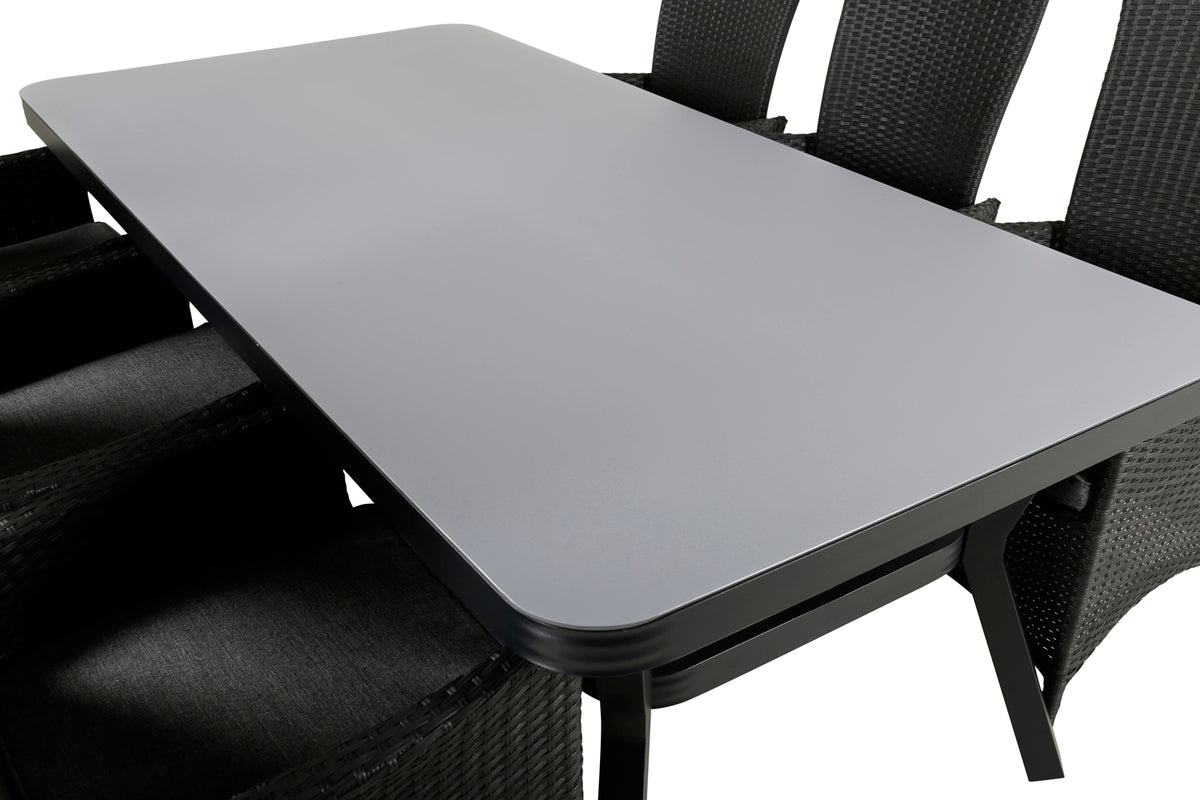 Spisestuesæt Sort Sort