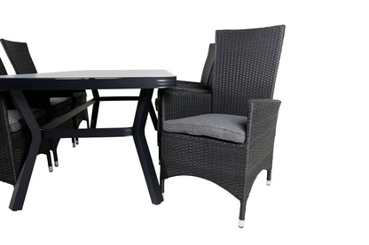 Spisestuesæt Sort Sort