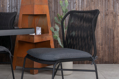 Julian & Dallas Spisestole Sort + Spisebord 193x90