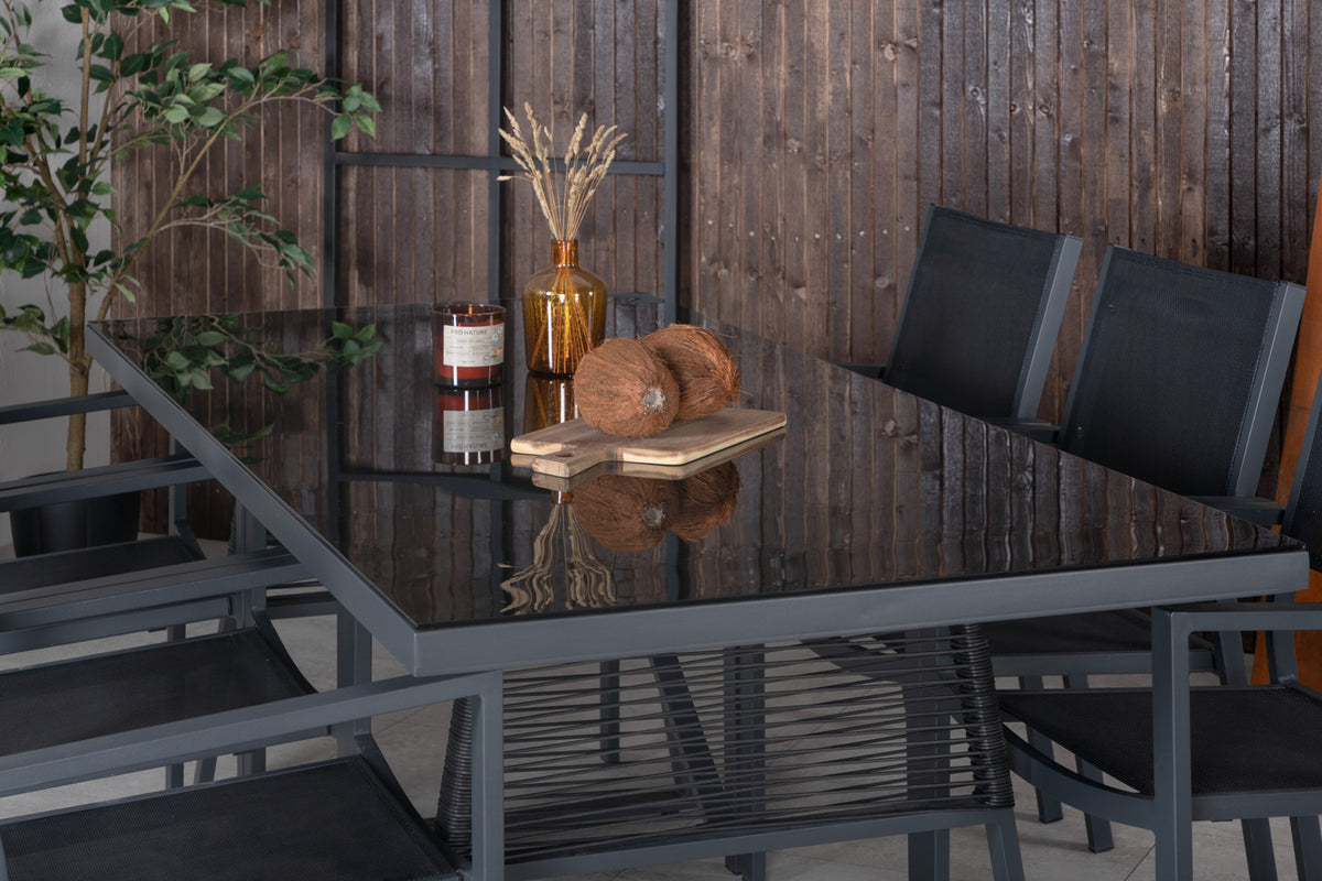 Spisestuesæt Sort Sort