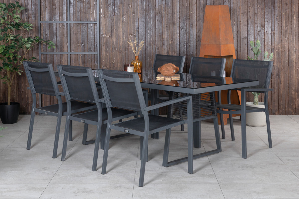 Spisestuesæt Sort Sort