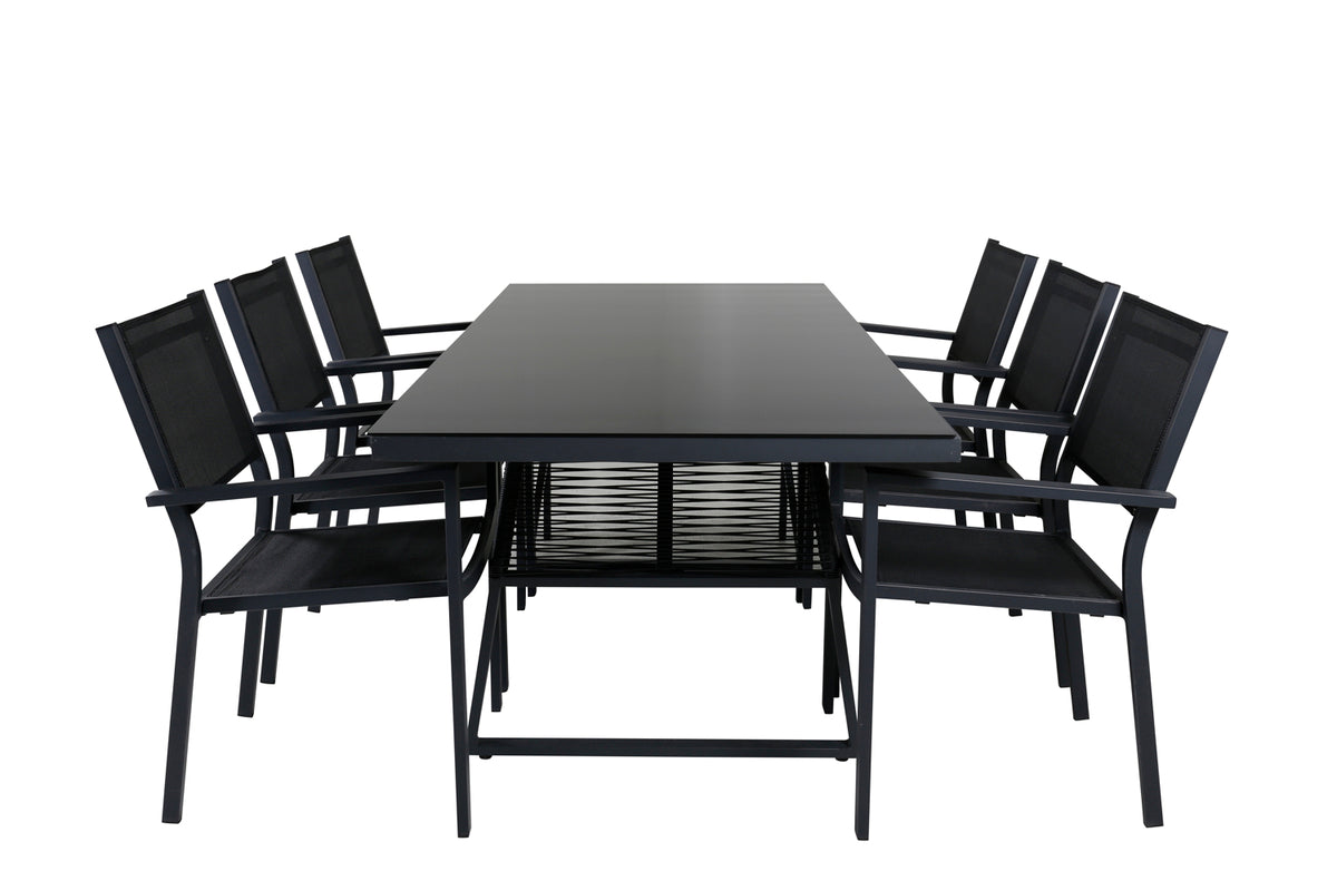Spisestuesæt Sort Sort