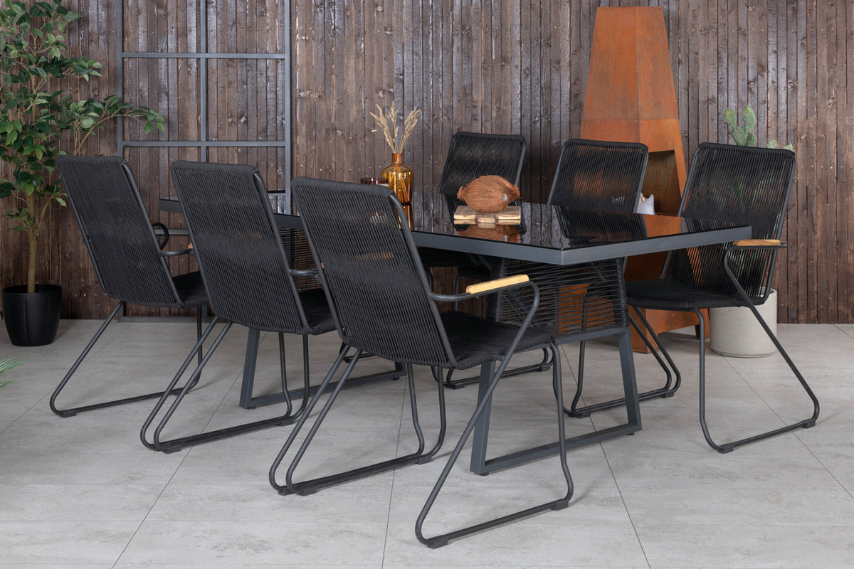 Spisestuesæt Sort Sort