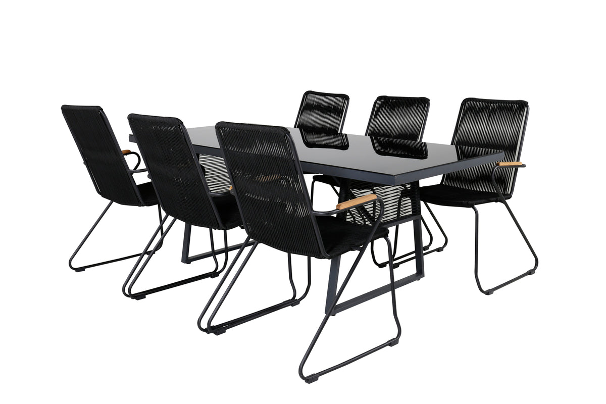 Spisestuesæt Sort Sort