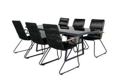 Spisestuesæt Sort Sort