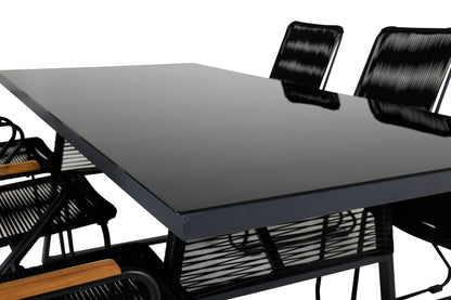 Spisestuesæt Sort Sort